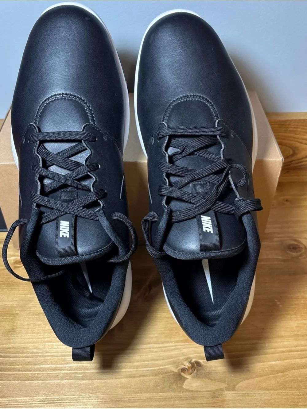 Nike Roshe G Tour Mens Golf Shoes Black Leather Waterproof AR5580-001 Size 12